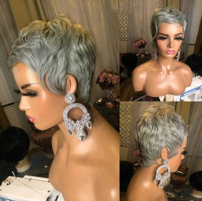 Highlight Wigs Short Straight Pixie Cut