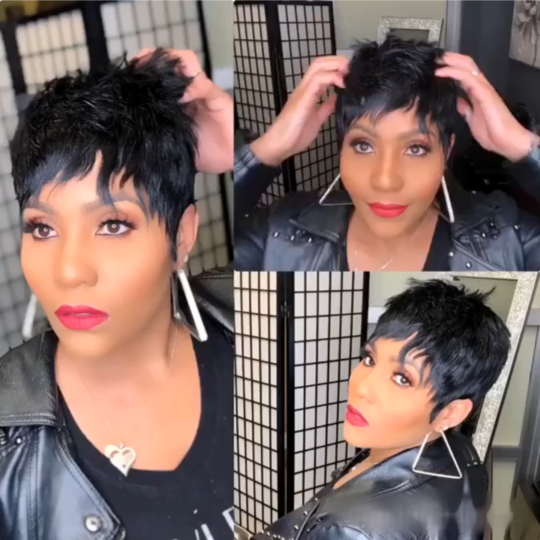Highlight Wigs Short Straight Pixie Cut