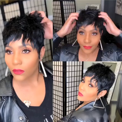 Highlight Wigs Short Straight Pixie Cut