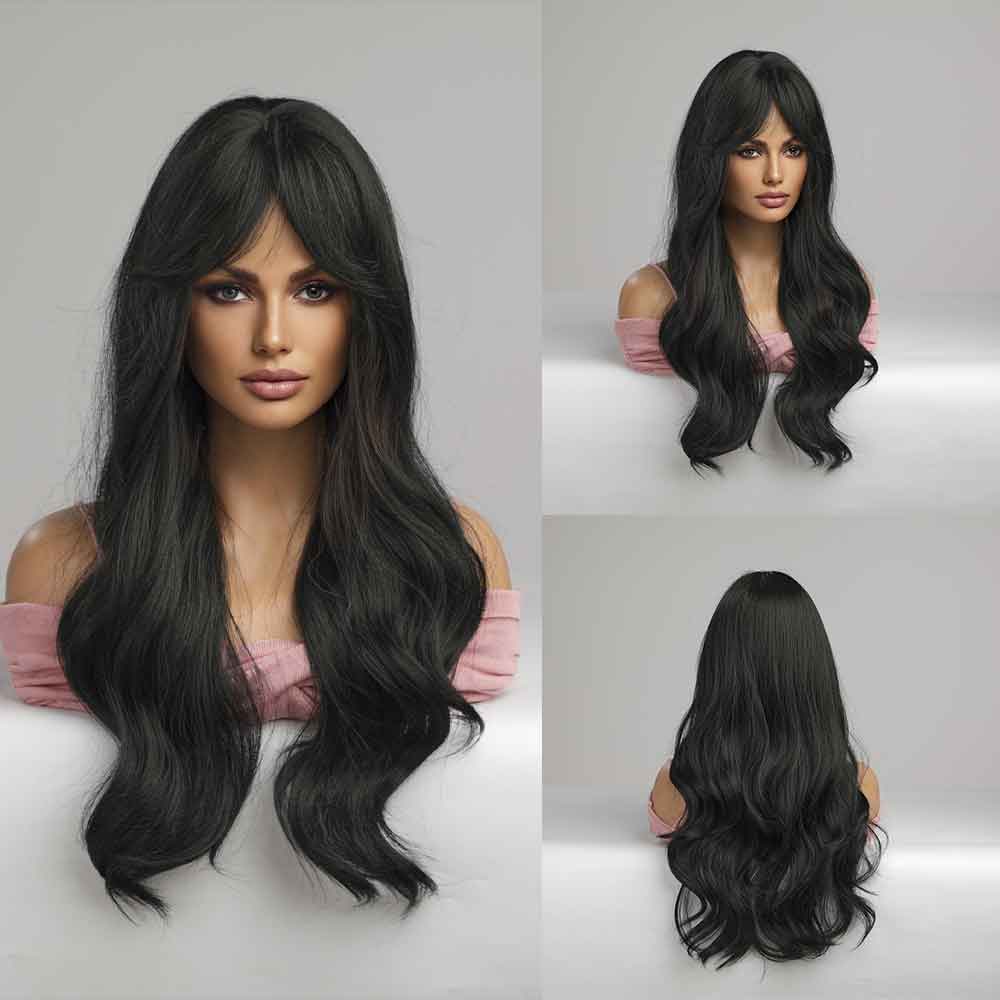 Orange Synthetic hair Wigs