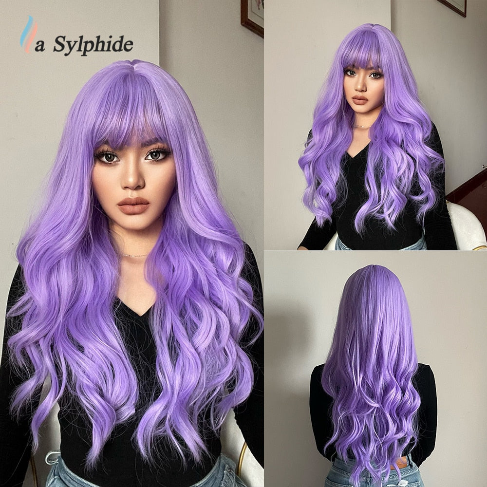 Orange Synthetic hair Wigs