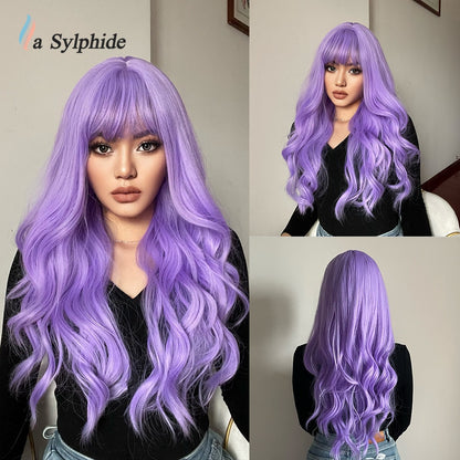 Orange Synthetic hair Wigs