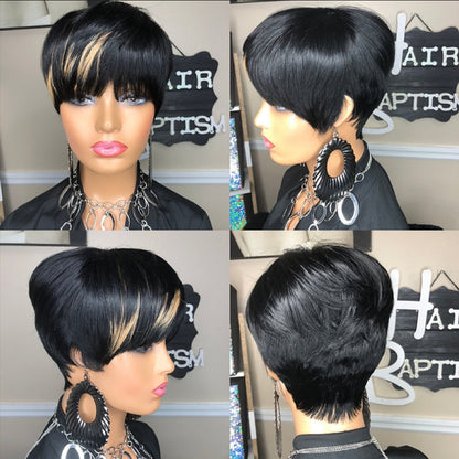 Highlight Wigs Short Straight Pixie Cut