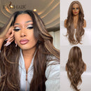 Long Brown Natural Hair Wigs