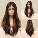 Long Brown Natural Hair Wigs