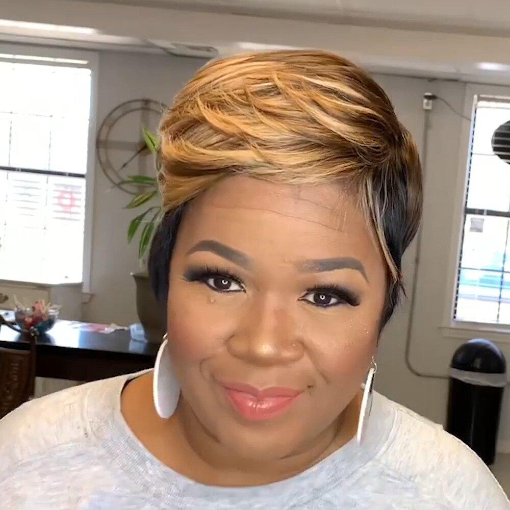 Highlight Wigs Short Straight Pixie Cut