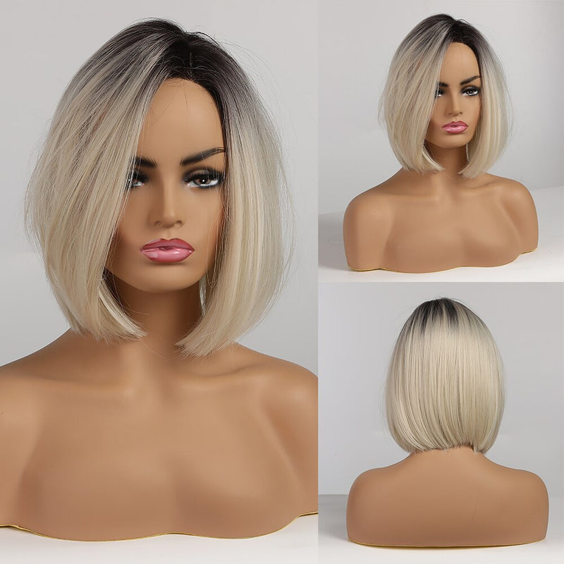 Brown Blonde Short Hair Wigs