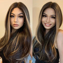 Long Brown Natural Hair Wigs