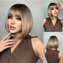 Brown Blonde Short Hair Wigs