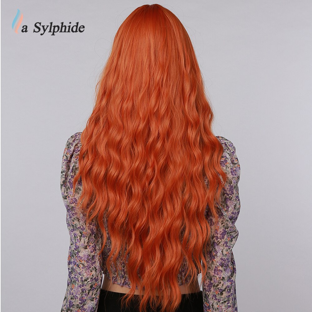 Orange Synthetic hair Wigs