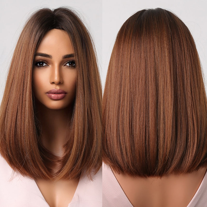 Brown Water Wave Synthetic Wig