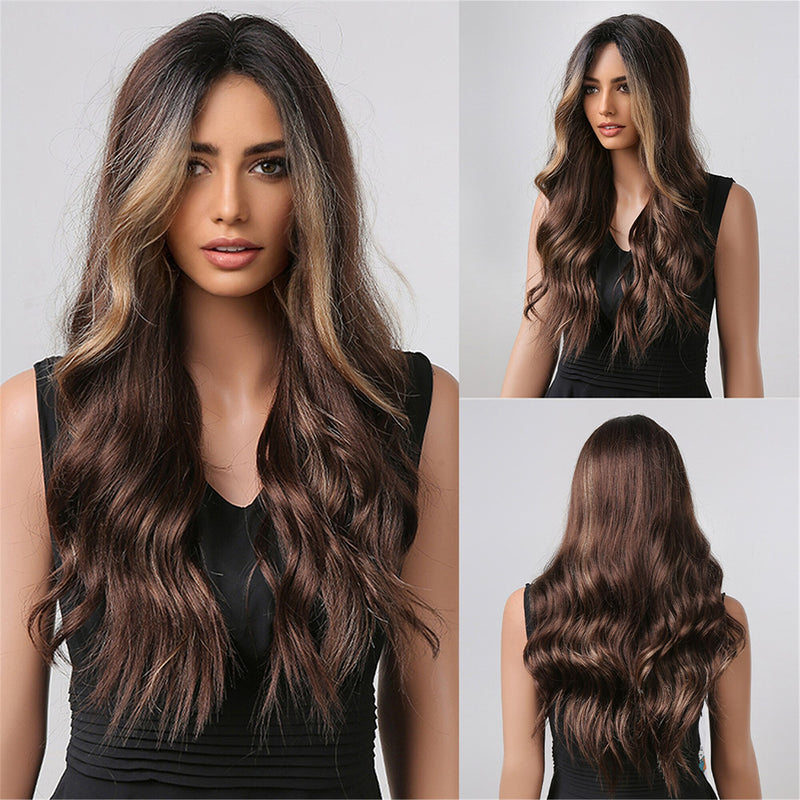 Long Brown Natural Hair Wigs