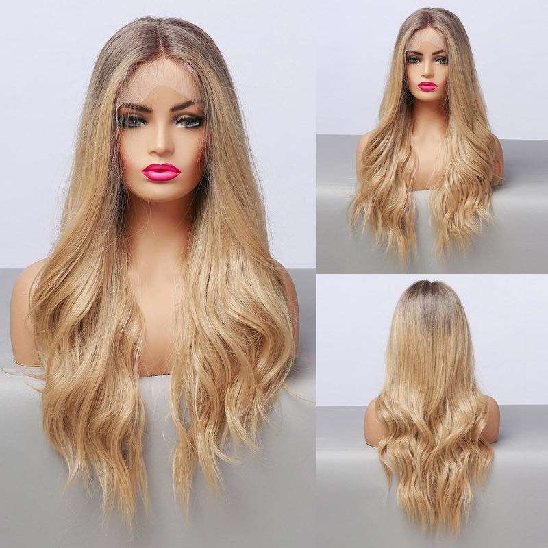 Long Brown Natural Hair Wigs