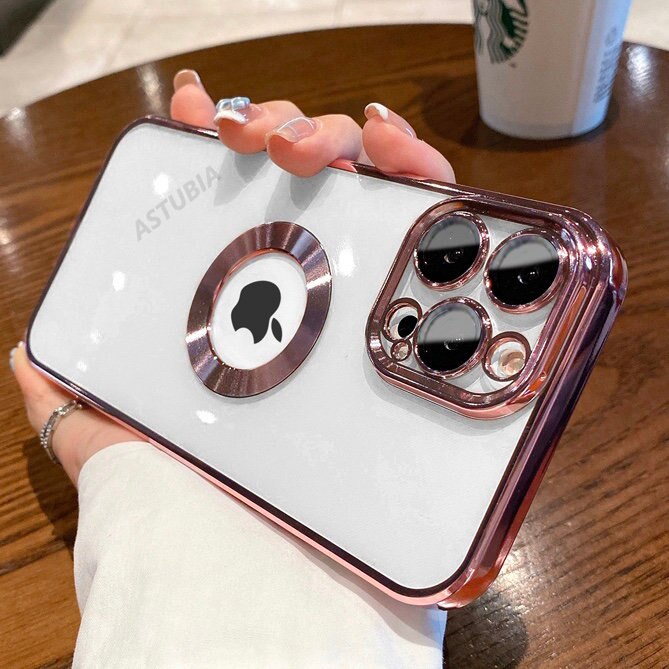 Plating Clear Soft Case For iPhone