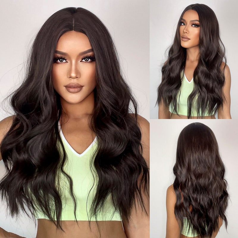 Black Long Body Wavy Wigs