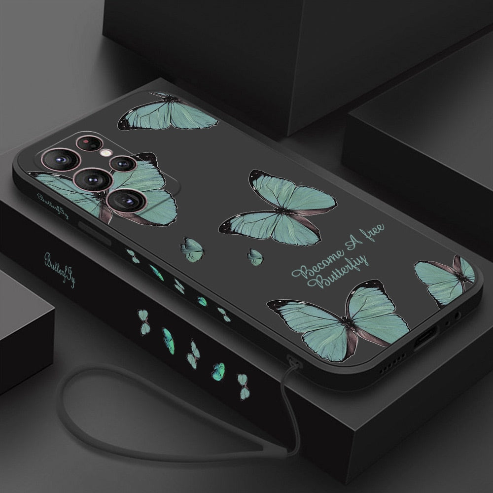 Butterfly Flowers Case For Samsung
