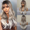 Brown Mixed Blonde Wigs & Bang