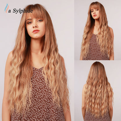 Orange Synthetic hair Wigs