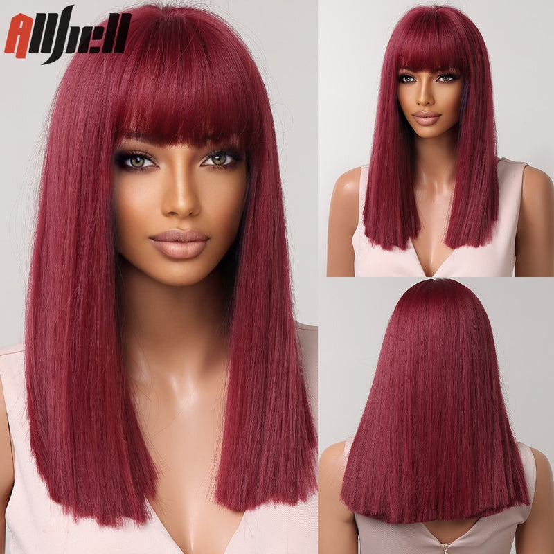 Medium Length Brown Wigs