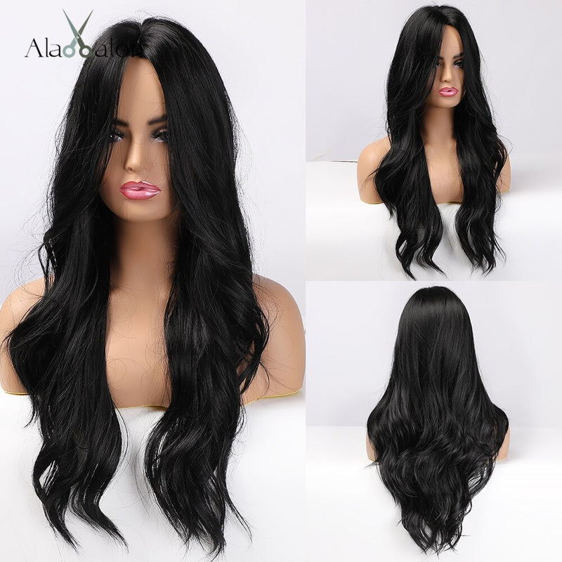 Black Long Body Wavy Wigs