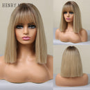 Brown Blonde Short Hair Wigs