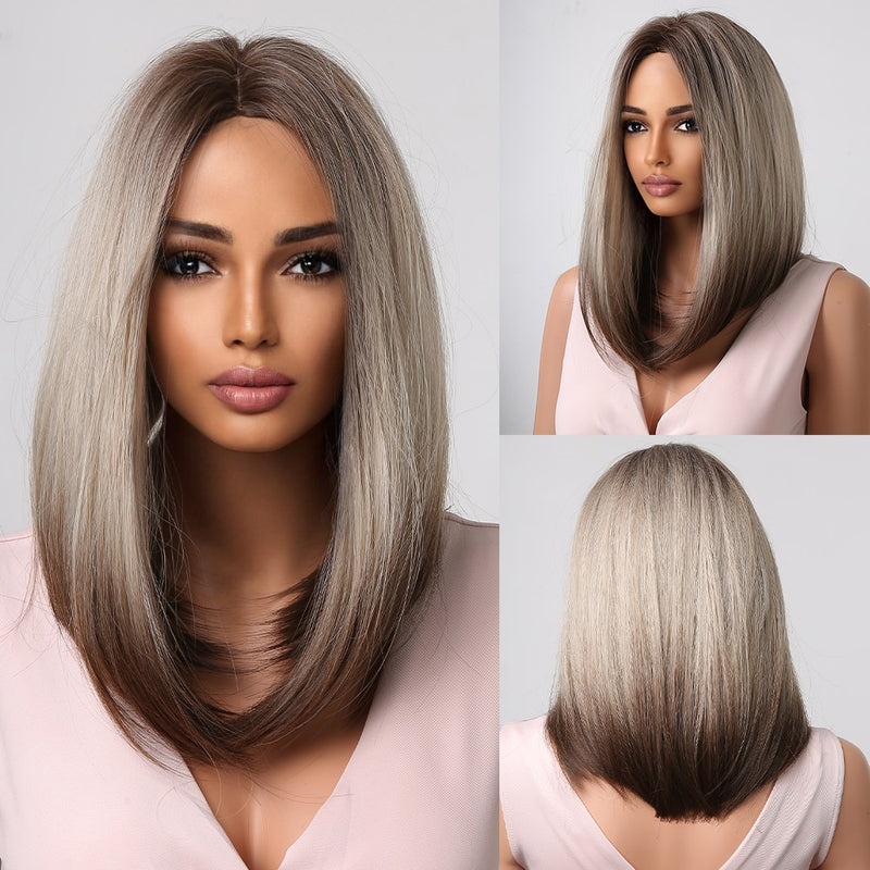 Brown Water Wave Synthetic Wig