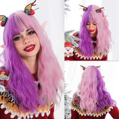 Orange Synthetic hair Wigs