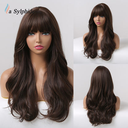 Orange Synthetic hair Wigs