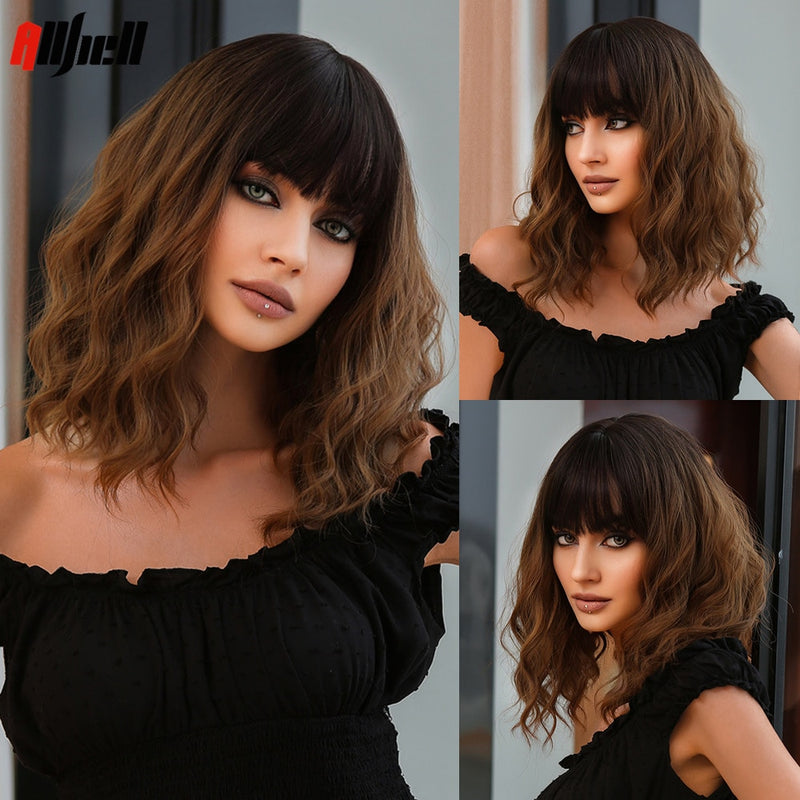 Medium Length Brown Wigs